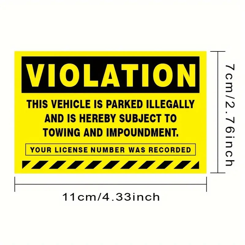 Parking Violation - Sticker (10 Pack)