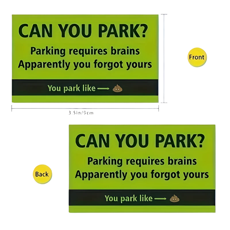 You Park Like 💩 - Card (50 Pack)