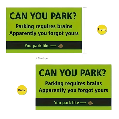 You Park Like 💩 - Card (50 Pack)