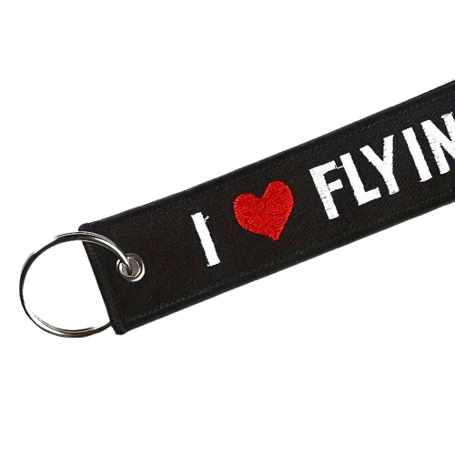 I ❤️ Flying - Motorcycle Keychain